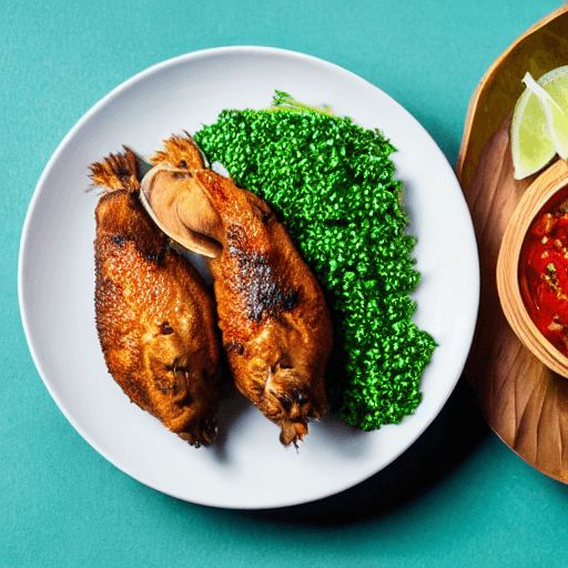 ayam sambal hijau food