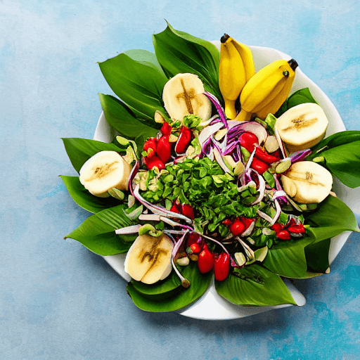 banana flower salad food