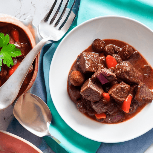 beef bourguignon food