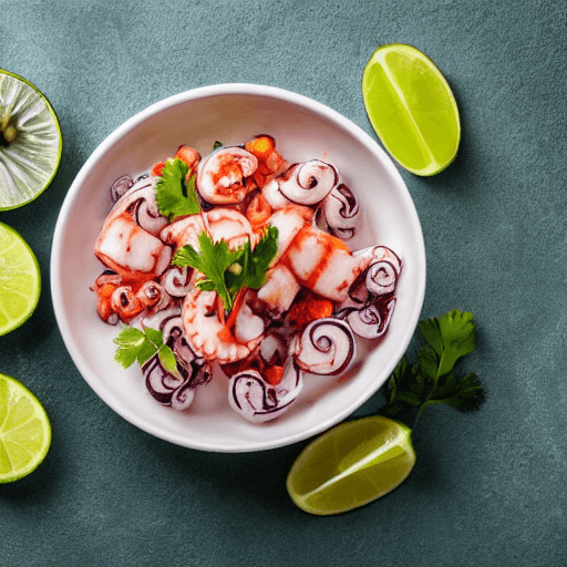 ceviche de pulpo con lim n peru food