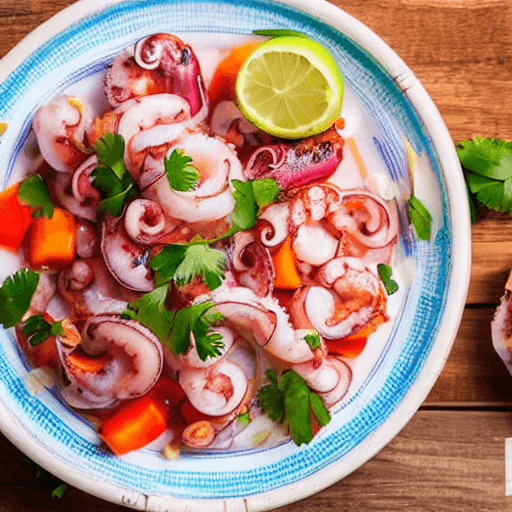 ceviche de pulpo food