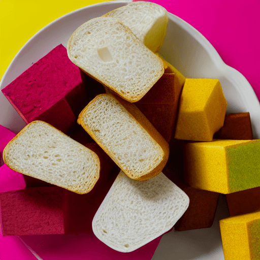cube toast food