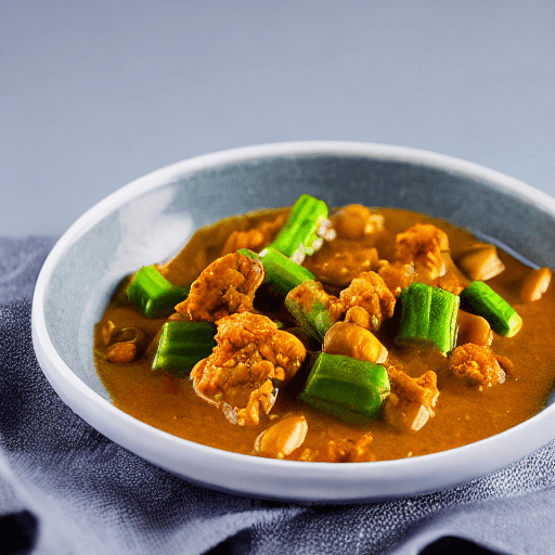 dawadawa and groundnut and okra stew niger food
