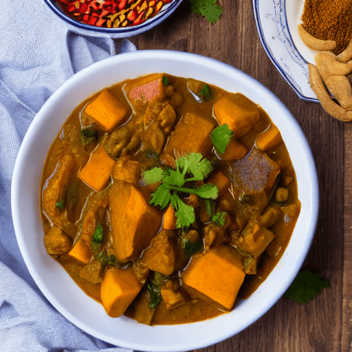 dawadawa and groundnut and yam stew niger food