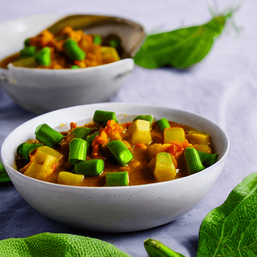 dawadawa and okra and cassava stew niger food