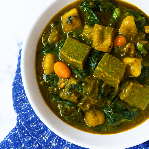 dawadawa and okra and spinach stew niger food