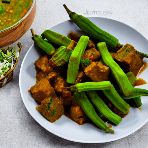 dawadawa and okra and yam stew niger food