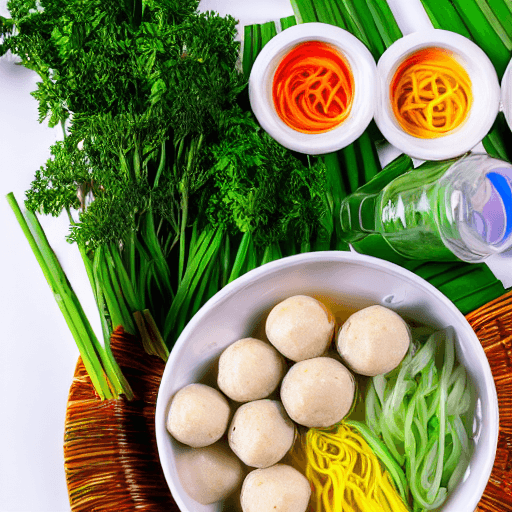 fish ball noodles food