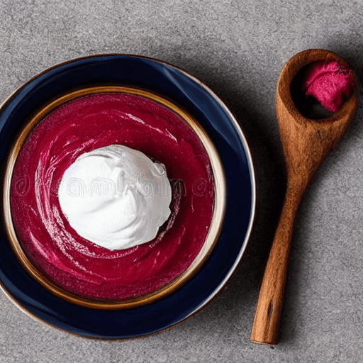 griesmeelpudding met rode bessen food
