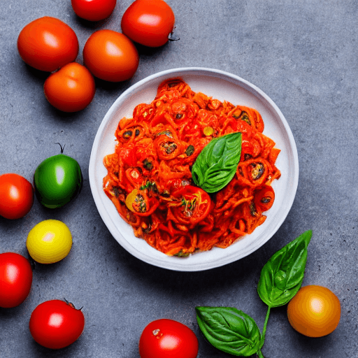 gromperekichelcher mat tomatensalot food