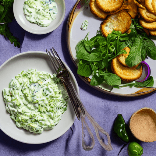 gromperekichelcher mat tzatziki food