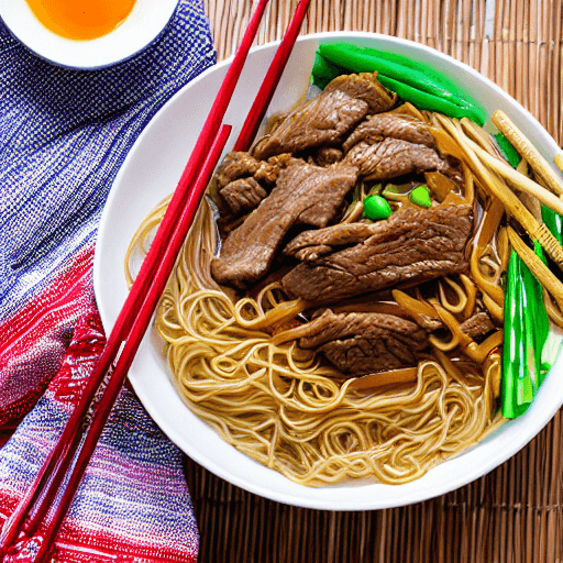hainanese beef noodles food