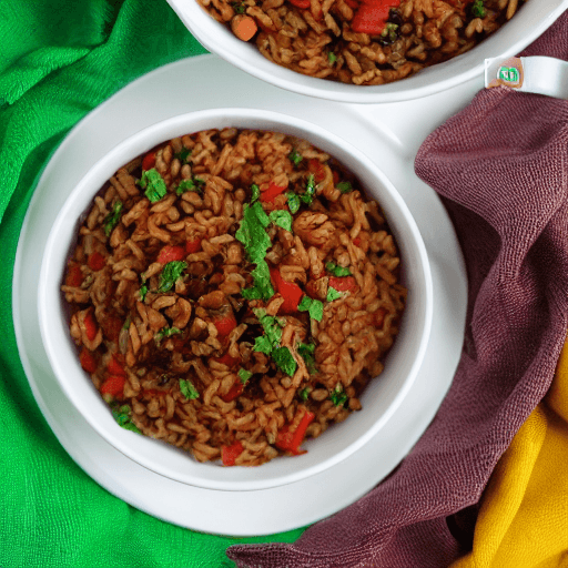 haitian rice and beans with lamb haiti food