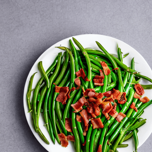 haricots verts med bacon food