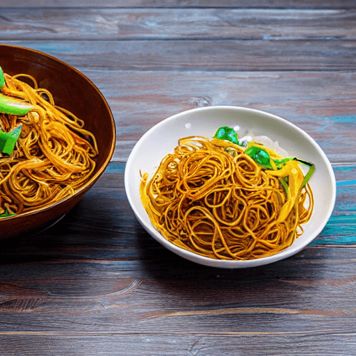 hokkien mee (stir fried noodles) food
