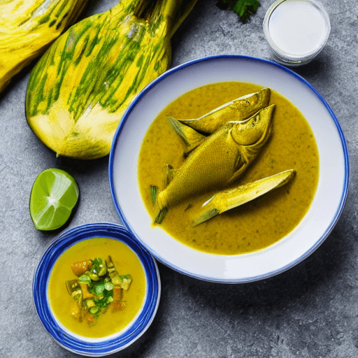 ikan patin gulai tempoyak food