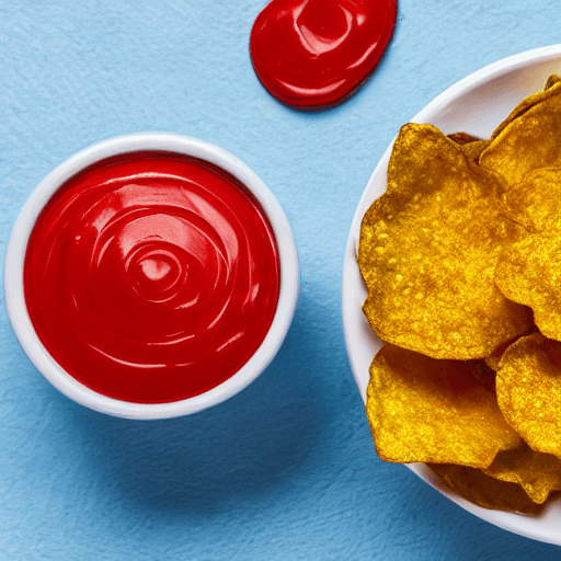 ketchup chips food
