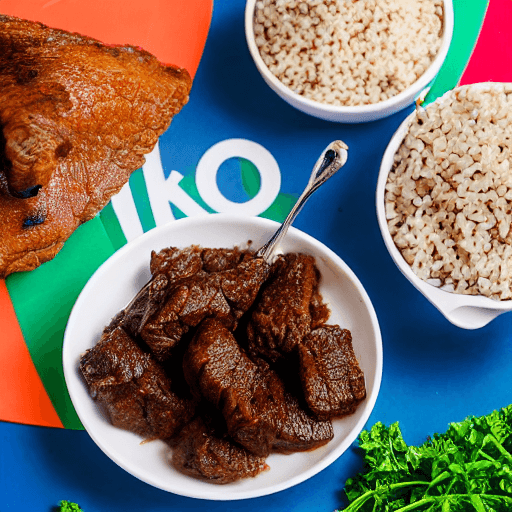 kojo with beef gambia food