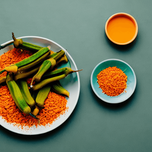 kpembe with palm oil and okra gabon food
