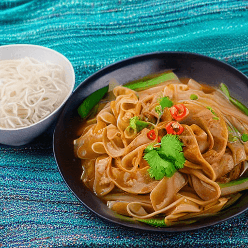 kuay teow kua gai food