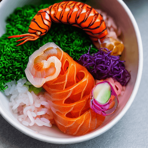 kuruma ebi chirashi bowl japan food