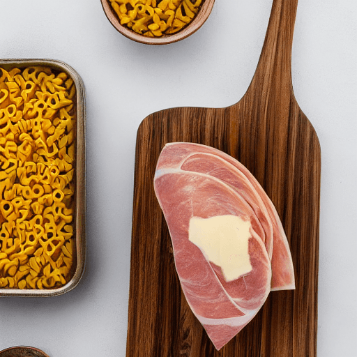 macaroni met kaas en ham food