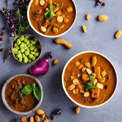 mandinka peanut stew with vegetables gambia food