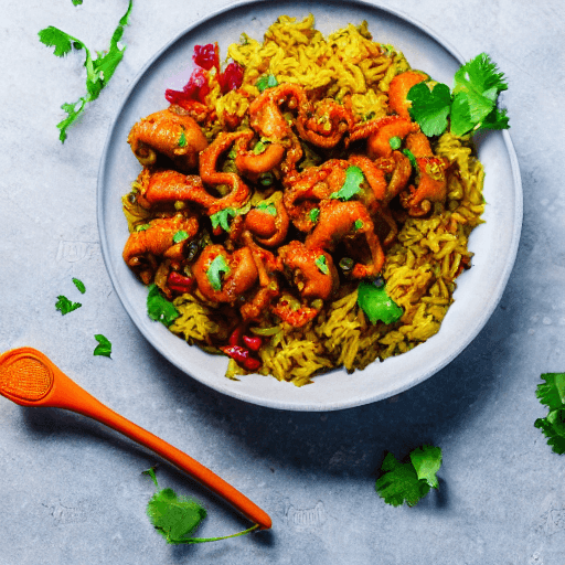 masala curry octopus rice mauritius food