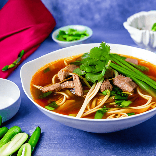 mongolian pork noodle soup mongolia food