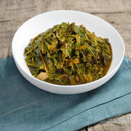 mopane leaves stew with cabbage lesotho food