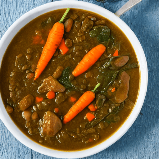 mopane leaves stew with carrots lesotho food