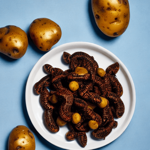 mopane worms with potatoes lesotho food
