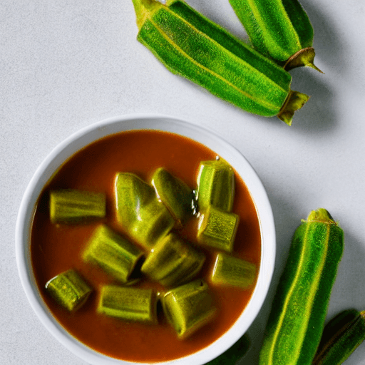 okra and palm oil soup gabon food