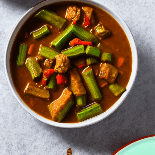 okra and palm oil stew gabon food
