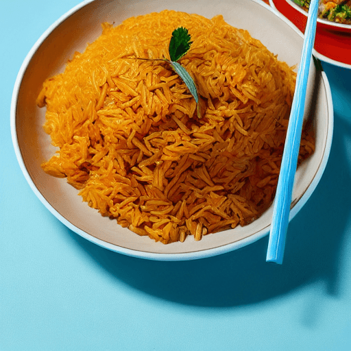palm oil rice with fish gabon food