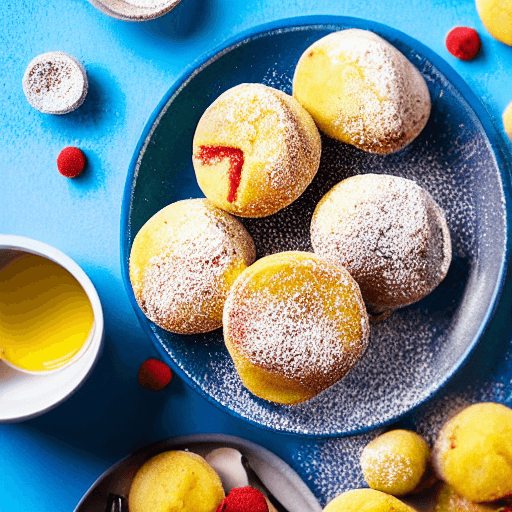 poffertjes met aardbeien food