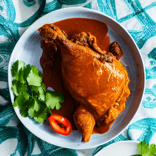 pollo en mole poblano food