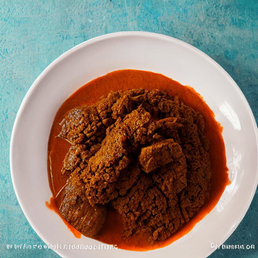 rendang daging salai food