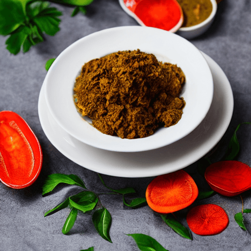 rendang paru food