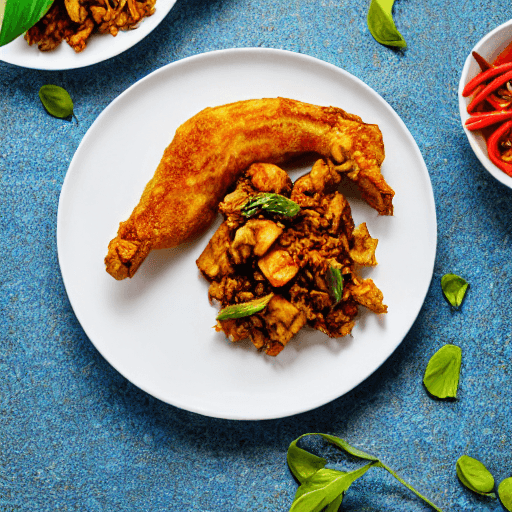 sambal goreng ayam goreng pisang indonesia food