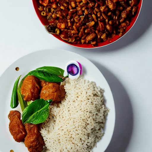 serunding nasi food