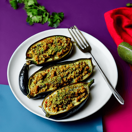 shabbat stuffed eggplant israel food