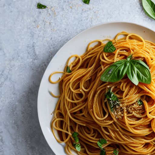 spaghetti aglio, olio e peperoncino food