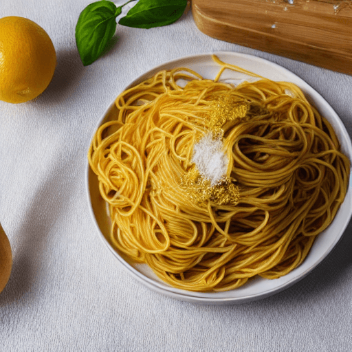 spaghetti al limone food