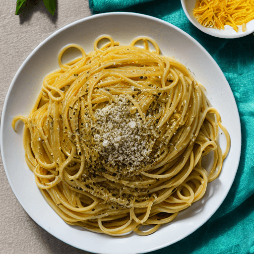 spaghetti cacio e pepe food