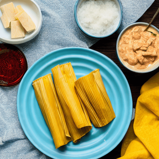 tamales de yuca con queso y guiso honduras food