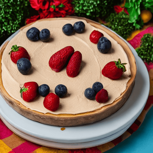 tarta de queso con arándanos food