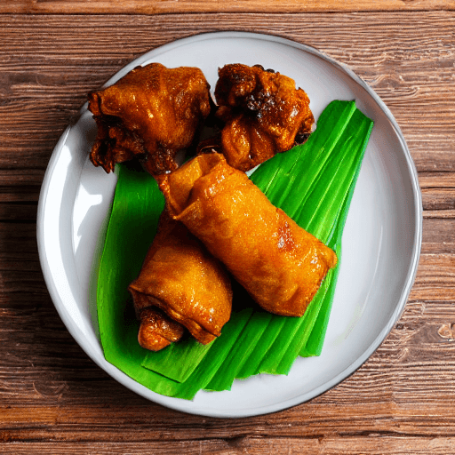 lemper tahu goreng ayam pisang goreng ayam goreng indonesia food