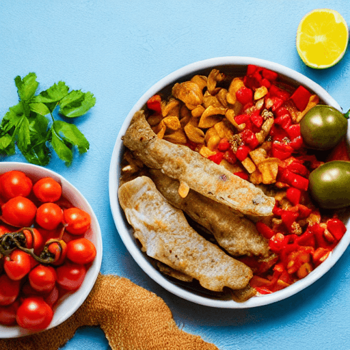 machete con chicharr n y queso y tomates y cebolla y papas y verduras y frutas y legumbres y carne y pescado paraguay food