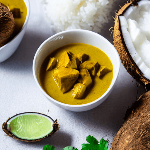 micronesian coconut curry with coconut and breadfruit and coconut and coconut and coconut micronesia food
